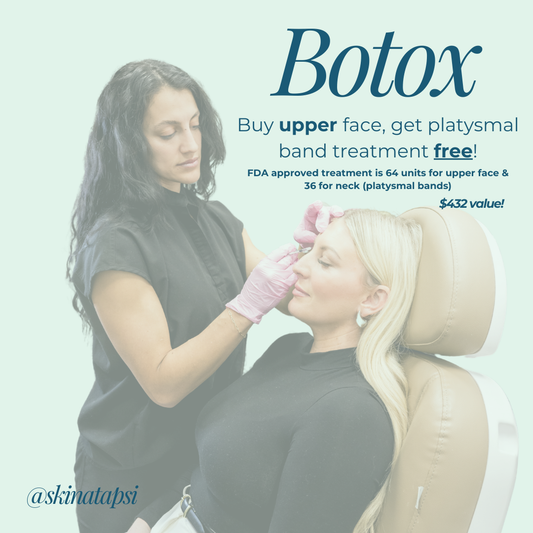 ✨ FREE Platysmal Botox (36 units) When You Buy Upper Face Botox (64 units)